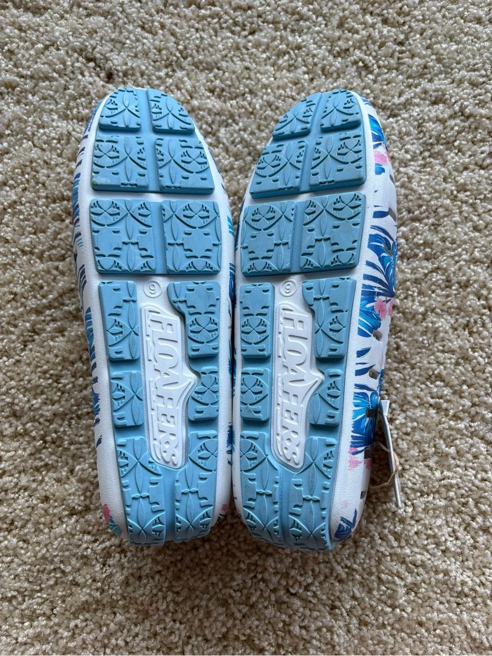 Floafers Tropical Floral Foam Loafers‎ Women’s 9 NWT Lightweight Waterproof
